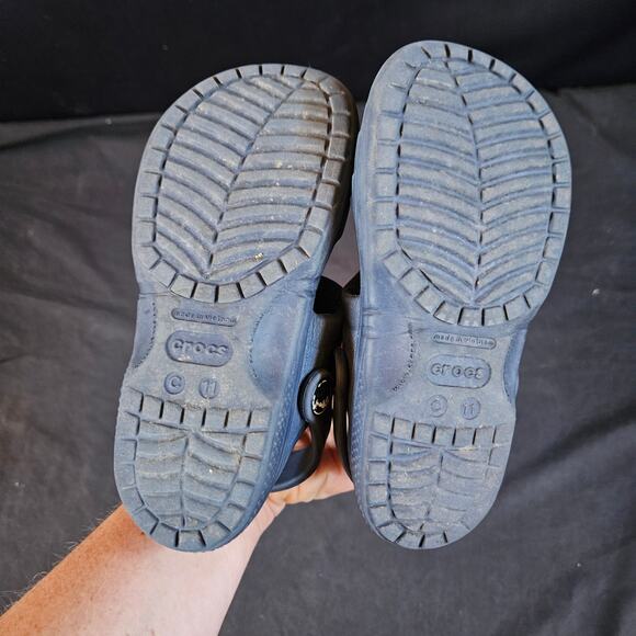 Crocs Crocband Open Toe Kids Size C11 Navy Blue Slip On Sandals Waterproof - Picture 7 of 8